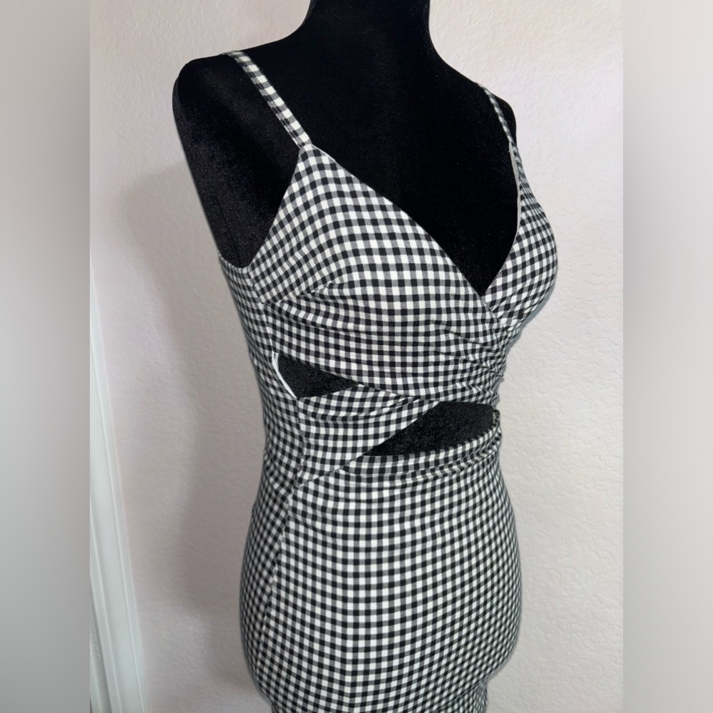 Windsor black & white gingham mini dress S - Picture 4 of 6